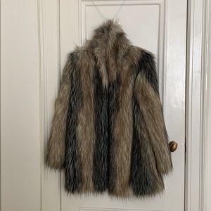 Faux Fur mid-length coat